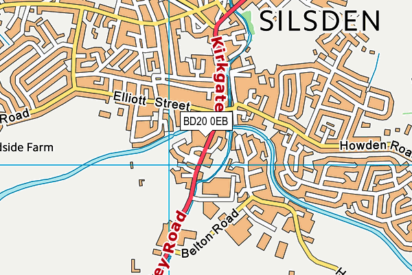 BD20 0EB map - OS VectorMap District (Ordnance Survey)