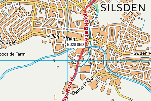 BD20 0ED map - OS VectorMap District (Ordnance Survey)