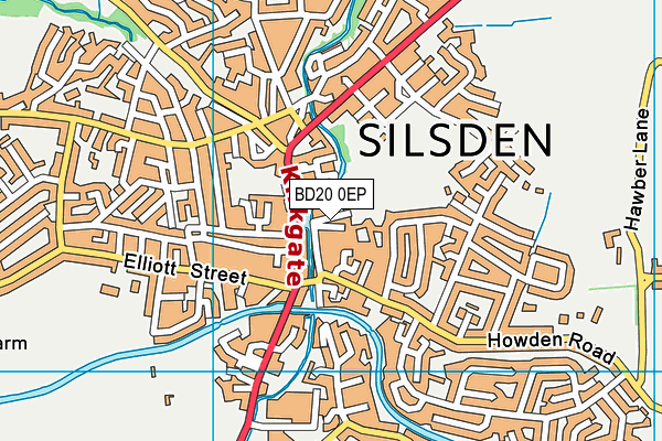 BD20 0EP map - OS VectorMap District (Ordnance Survey)