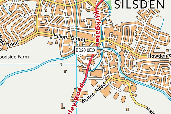 BD20 0EQ map - OS VectorMap District (Ordnance Survey)