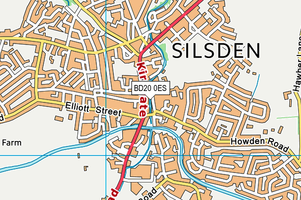 BD20 0ES map - OS VectorMap District (Ordnance Survey)