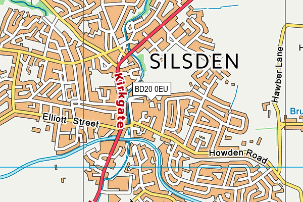 BD20 0EU map - OS VectorMap District (Ordnance Survey)