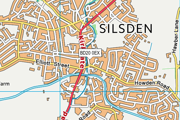 BD20 0EX map - OS VectorMap District (Ordnance Survey)