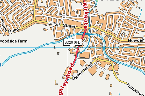 BD20 0FD map - OS VectorMap District (Ordnance Survey)