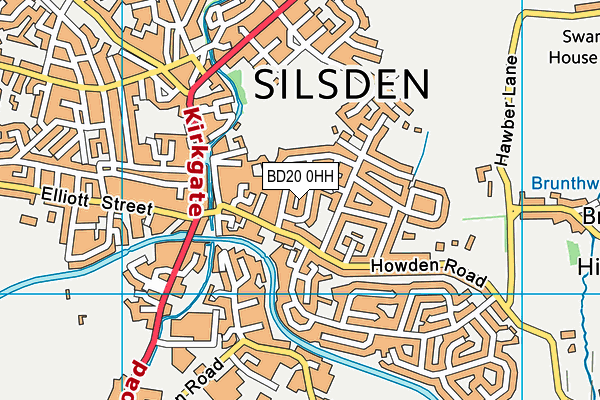 BD20 0HH map - OS VectorMap District (Ordnance Survey)