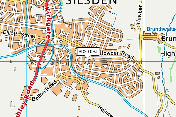 BD20 0HJ map - OS VectorMap District (Ordnance Survey)