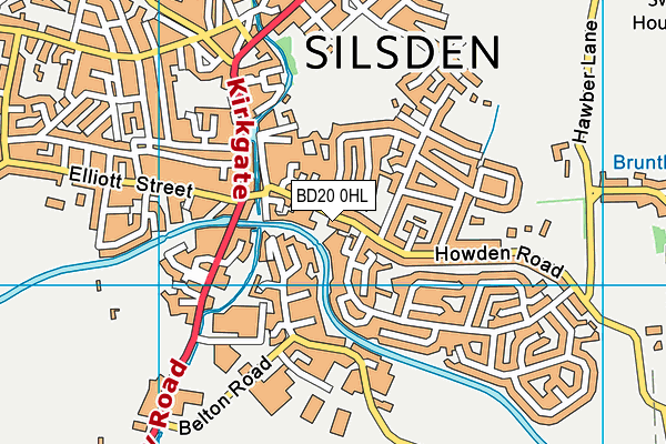 BD20 0HL map - OS VectorMap District (Ordnance Survey)