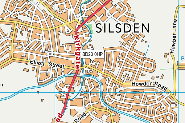 BD20 0HP map - OS VectorMap District (Ordnance Survey)