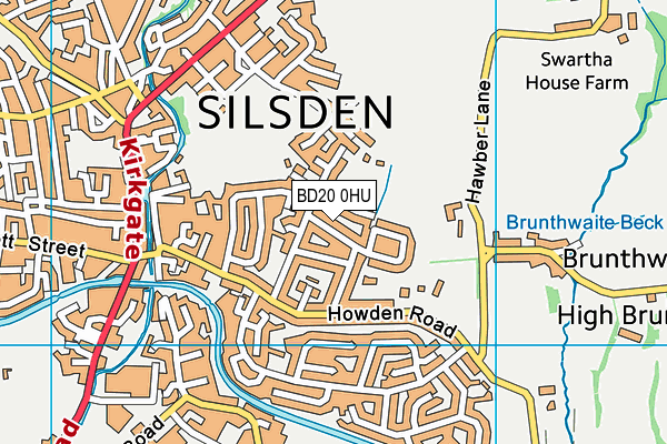 BD20 0HU map - OS VectorMap District (Ordnance Survey)