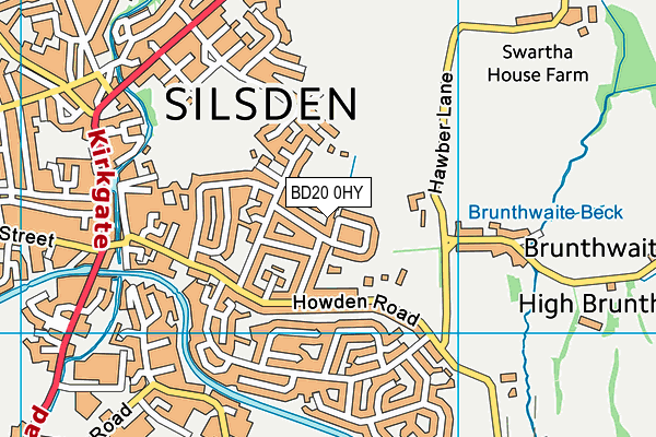 BD20 0HY map - OS VectorMap District (Ordnance Survey)