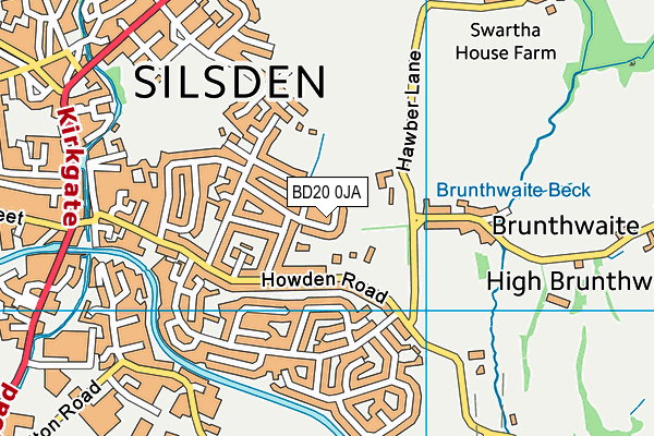 Map of SILSDEN PLUMBING & HEATING LTD at district scale