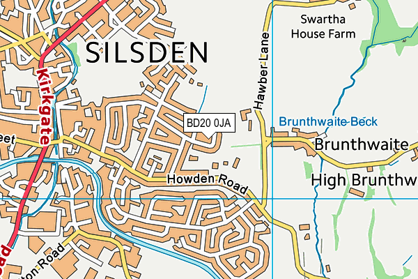 BD20 0JA map - OS VectorMap District (Ordnance Survey)