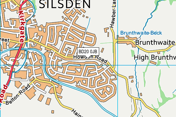 BD20 0JB map - OS VectorMap District (Ordnance Survey)