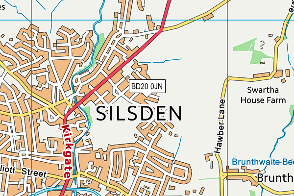 BD20 0JN map - OS VectorMap District (Ordnance Survey)