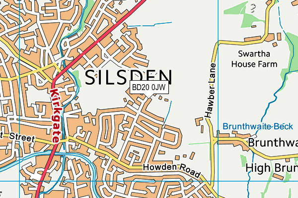 BD20 0JW map - OS VectorMap District (Ordnance Survey)