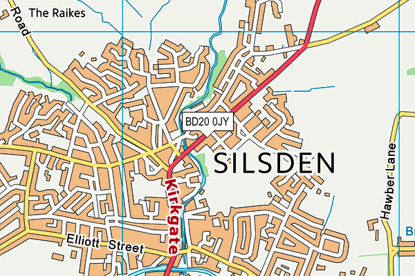 Map of SILSDEN BARBER SHOP LTD at district scale