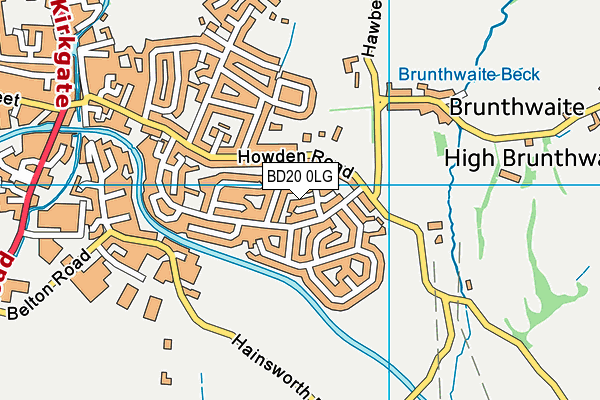 BD20 0LG map - OS VectorMap District (Ordnance Survey)