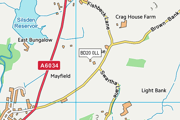 BD20 0LL map - OS VectorMap District (Ordnance Survey)