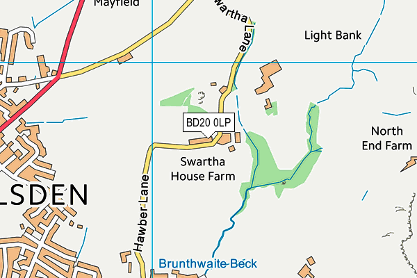 BD20 0LP map - OS VectorMap District (Ordnance Survey)