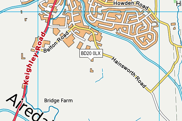 BD20 0LX map - OS VectorMap District (Ordnance Survey)