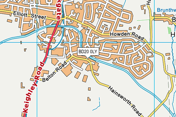 BD20 0LY map - OS VectorMap District (Ordnance Survey)