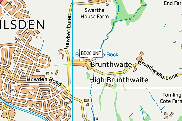 BD20 0NF map - OS VectorMap District (Ordnance Survey)