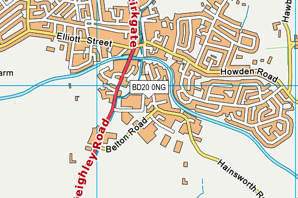 BD20 0NG map - OS VectorMap District (Ordnance Survey)