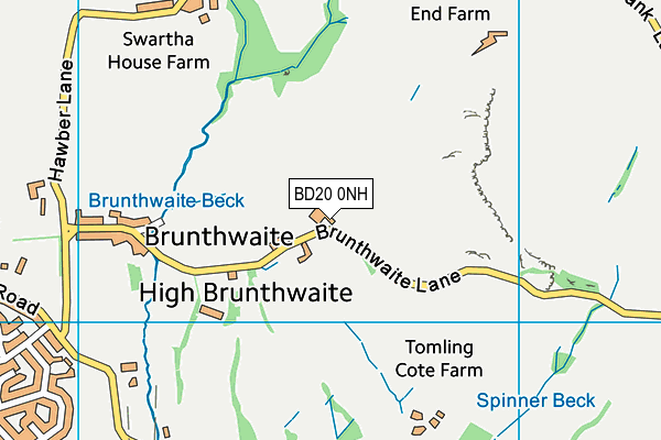 BD20 0NH map - OS VectorMap District (Ordnance Survey)