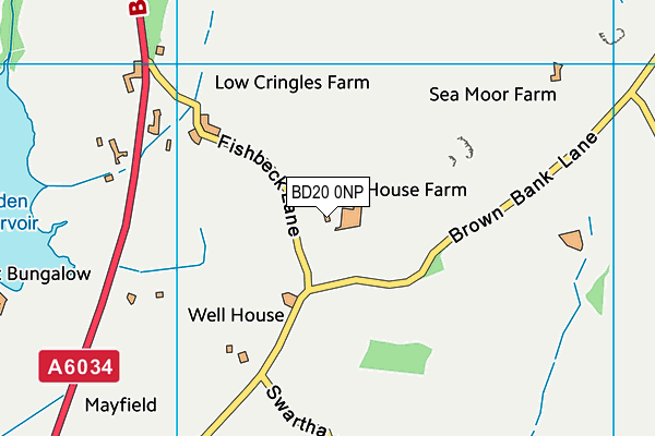 BD20 0NP map - OS VectorMap District (Ordnance Survey)