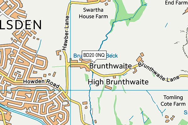 BD20 0NQ map - OS VectorMap District (Ordnance Survey)