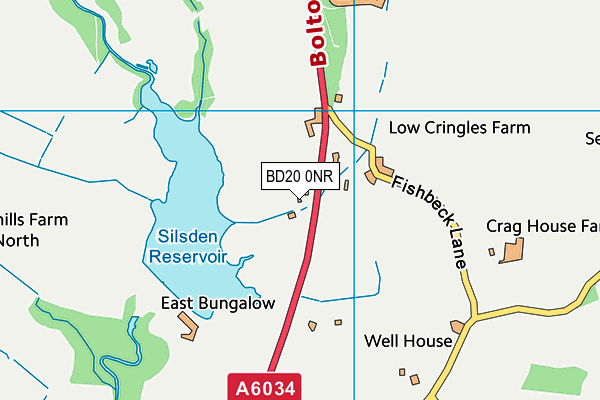 BD20 0NR map - OS VectorMap District (Ordnance Survey)