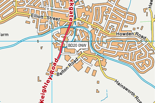 BD20 0NW map - OS VectorMap District (Ordnance Survey)