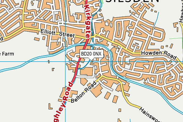 BD20 0NX map - OS VectorMap District (Ordnance Survey)