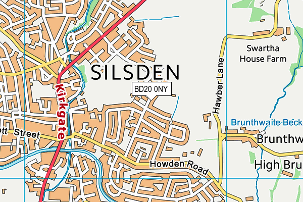 BD20 0NY map - OS VectorMap District (Ordnance Survey)