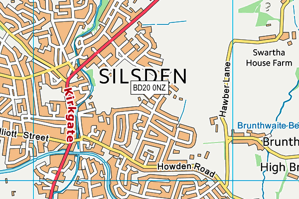 BD20 0NZ map - OS VectorMap District (Ordnance Survey)