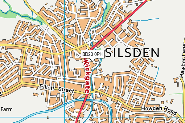 BD20 0PH map - OS VectorMap District (Ordnance Survey)