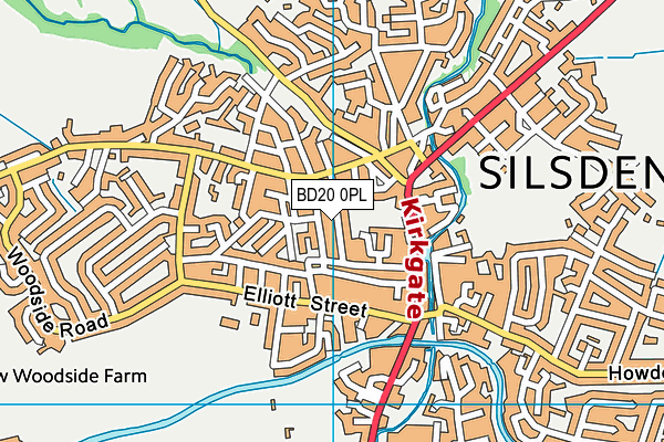 BD20 0PL map - OS VectorMap District (Ordnance Survey)