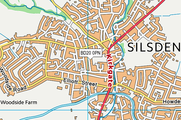 BD20 0PN map - OS VectorMap District (Ordnance Survey)