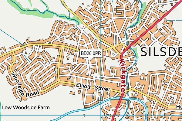 BD20 0PR map - OS VectorMap District (Ordnance Survey)