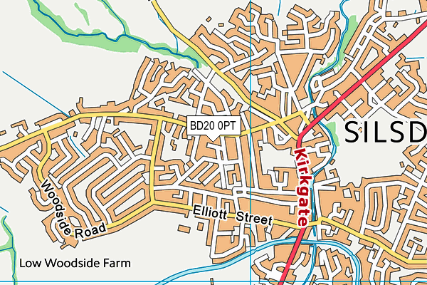 BD20 0PT map - OS VectorMap District (Ordnance Survey)