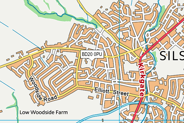 BD20 0PU map - OS VectorMap District (Ordnance Survey)