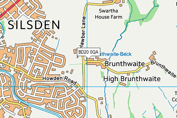 BD20 0QA map - OS VectorMap District (Ordnance Survey)