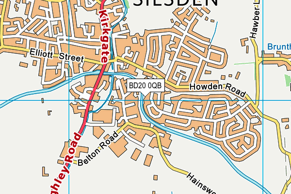 BD20 0QB map - OS VectorMap District (Ordnance Survey)