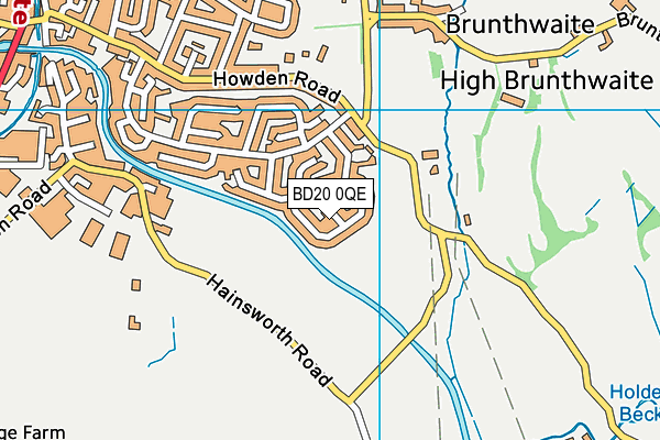 BD20 0QE map - OS VectorMap District (Ordnance Survey)