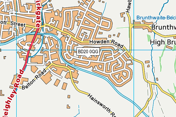 BD20 0QG map - OS VectorMap District (Ordnance Survey)