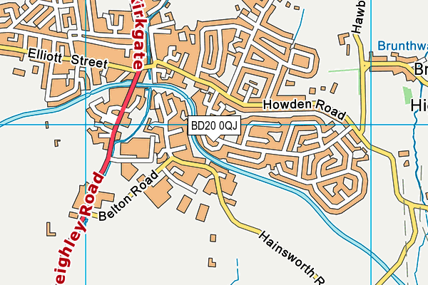 BD20 0QJ map - OS VectorMap District (Ordnance Survey)