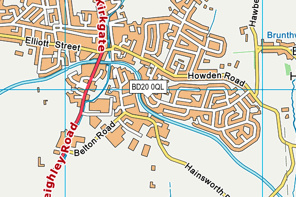 BD20 0QL map - OS VectorMap District (Ordnance Survey)