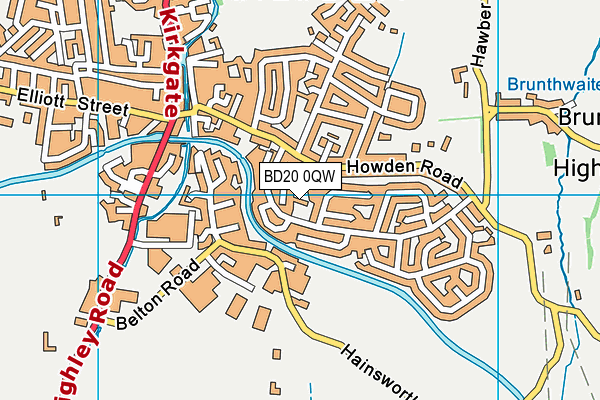 BD20 0QW map - OS VectorMap District (Ordnance Survey)