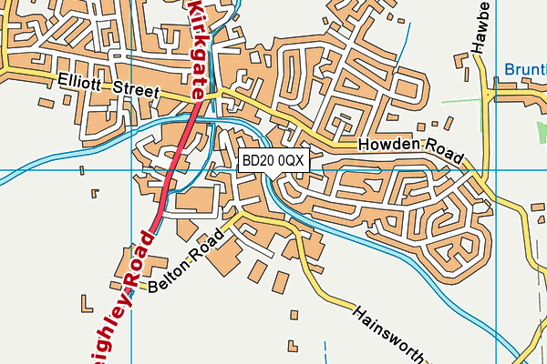 BD20 0QX map - OS VectorMap District (Ordnance Survey)