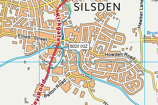 BD20 0QZ map - OS VectorMap District (Ordnance Survey)